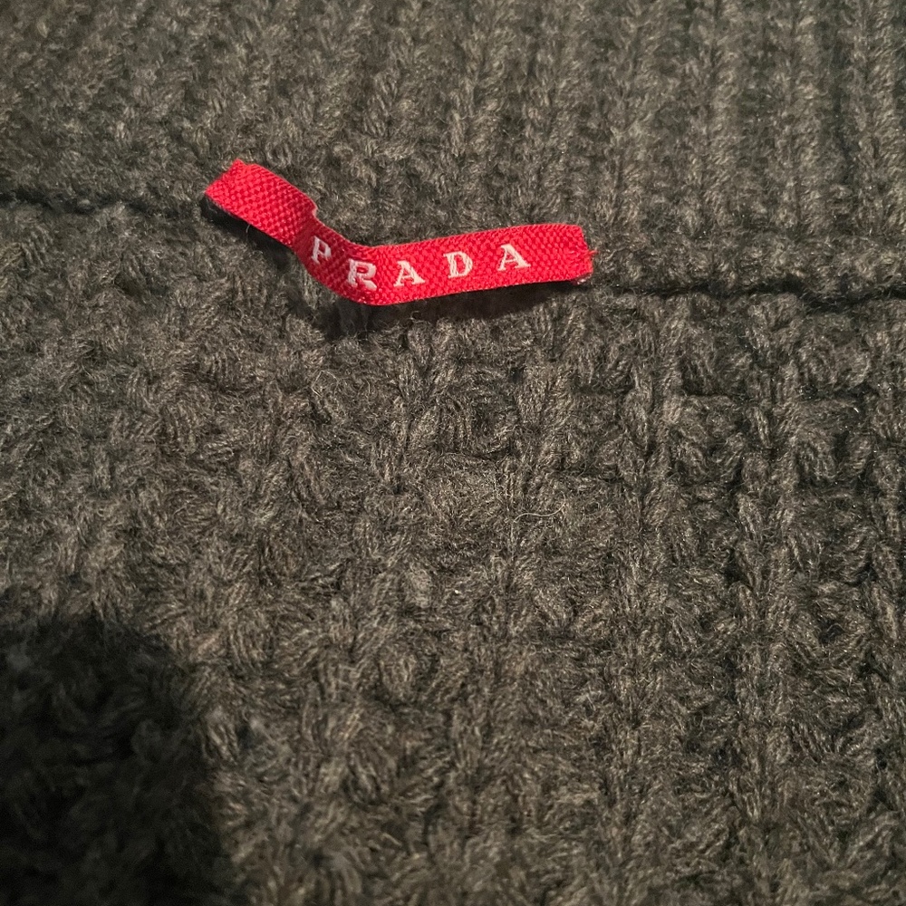 prada grey sweater